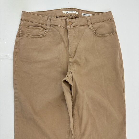 Jones New York Lexington Straight Beige Tan Denim Jeans - Picture 2 of 5